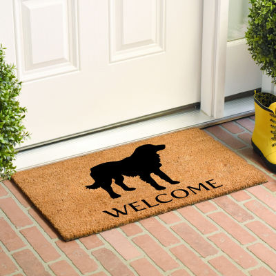 Calloway Mills Golden Retriever Outdoor Rectangular Doormat