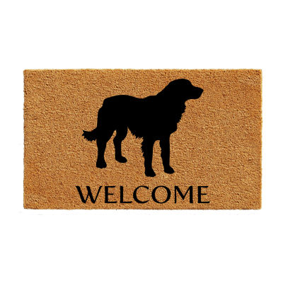 Calloway Mills Golden Retriever Outdoor Rectangular Doormat