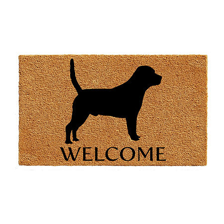 Calloway Mills Beagle Outdoor Rectangular Doormats, One Size, White