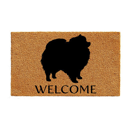 Calloway Mills Pomeranian Outdoor Rectangular Doormats, One Size, White