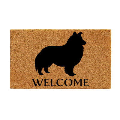 Calloway Mills Shetland Sheepdog Outdoor Rectangular Doormat