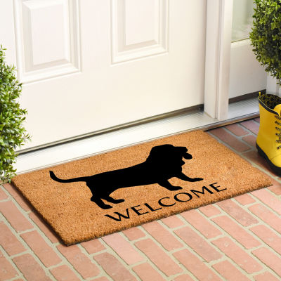 Calloway Mills Basset Hound Outdoor Rectangular Doormats