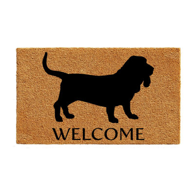 Calloway Mills Basset Hound Outdoor Rectangular Doormat