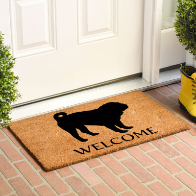 Calloway Mills Pug Outdoor Rectangular Doormat