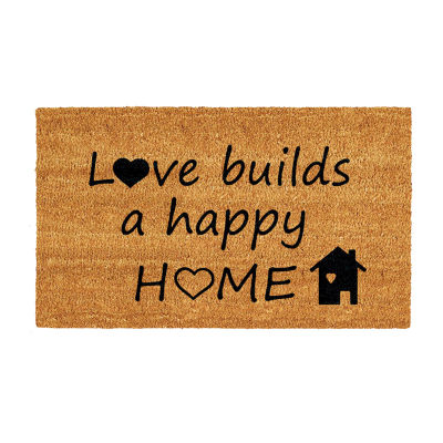 Calloway Mills Happy Home Outdoor Rectangular Doormat