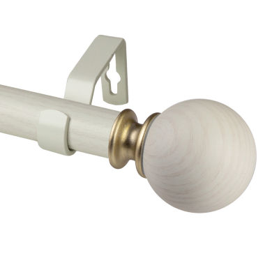 Rod Desyne Fino Faux Wood 1 Adjustable Curtain