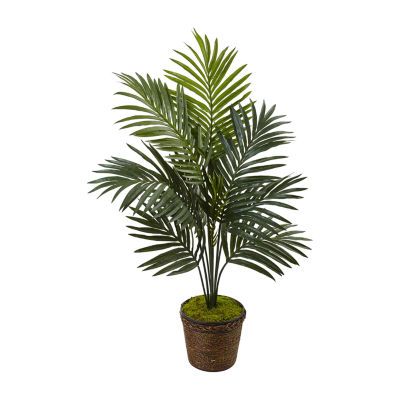 4’ Kentia Palm Artificial Tree in Coiled Rope Planter