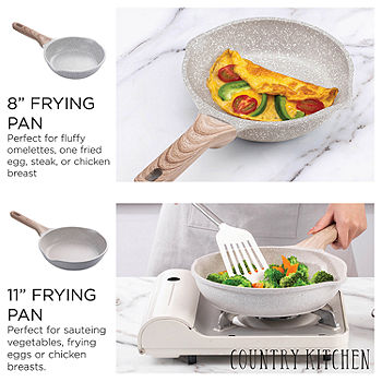 Kitchen Nonstick Frying Pan Set - 3 Piece Induction Bottom - 8