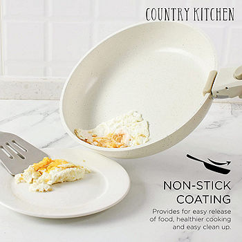 Country Kitchen Detachable Handles 13-pc. Aluminum Cookware Set  YFAC13RH-BLK - JCPenney