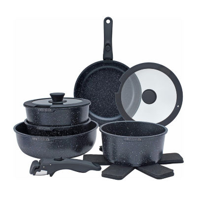 Starfrit Space Saving 12-pc. Cookware Set with Detachable Handles, Color:  Black - JCPenney