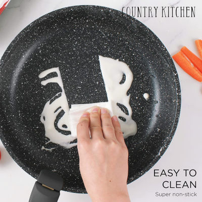 Country Kitchen Detachable Handles 13-pc. Aluminum Cookware Set  YFAC13RH-BLK - JCPenney