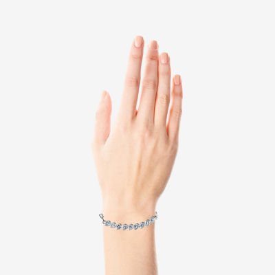 Womens Sterling Silver 7.5 Inch Solid Paperclip Chain Bracelet