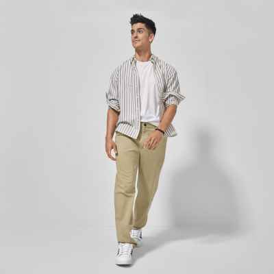 Arizona Mens Loose Fit Pleated Chino