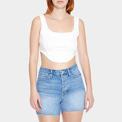 Square Neck White Tops for Women - JCPenney