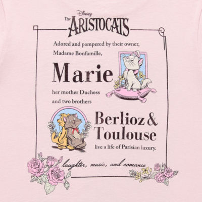 Juniors Aristocats Baby Tee Womens Crew Neck Short Sleeve Graphic T-Shirt