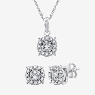 Diamond Blossom 1 CT. T.W. Lab Grown White Diamond Sterling Silver Round 2-pc. Jewelry Set