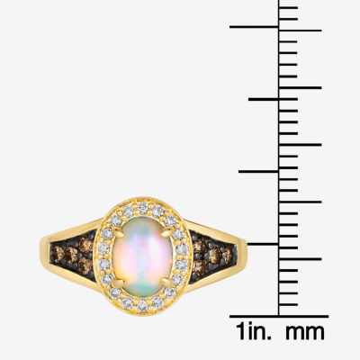 Le Vian® Ring featuring 5/8 CT. T.W. Neopolitan Opal™ 1/5 Chocolate Diamonds®  1/6 Nude Diamonds™ set 14K Honey Gold™