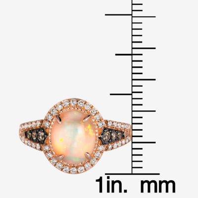 Le Vian® Ring featuring 1 1/5 CT. Neopolitan Opal™ 1/10 Chocolate Diamonds® 1/3 Nude Diamonds™ set 14K Strawberry Gold®