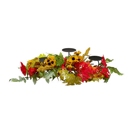 Northlight 28in Harvest Candle Holder, One Size, Yellow