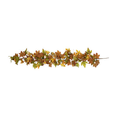 Northlight 5ft X 8in Maple Leaf And Berry Unlit Thanksgiving Garland