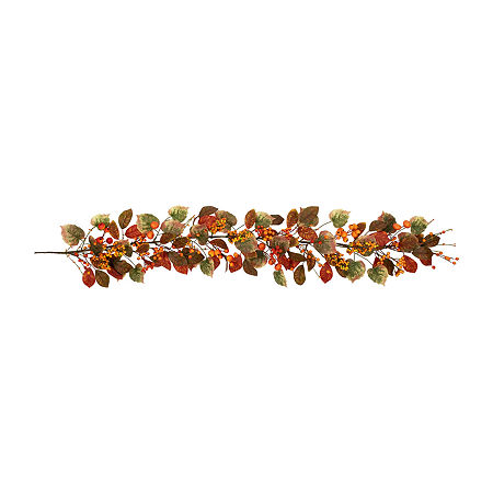 Northlight 5ft X 10in Pumpkin And Berry Unlit Christmas Garland, One Size, Orange