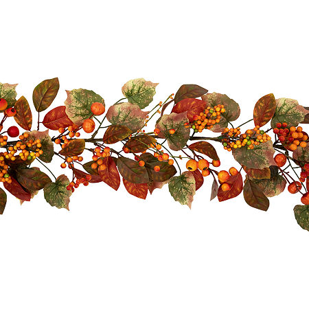 Northlight 5ft X 10in Pumpkin And Berry Unlit Christmas Garland, One Size, Orange