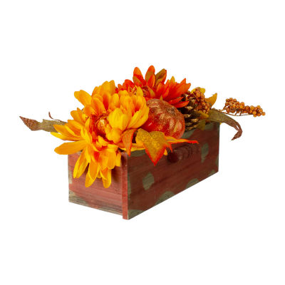 Northlight Leaf And Berry In Wooden Box Thanksgiving Tabletop Decor