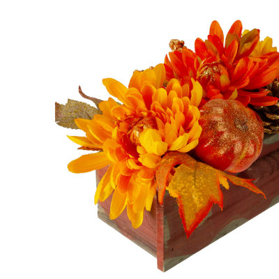 Northlight Leaf And Berry In Wooden Box Thanksgiving Tabletop Decor