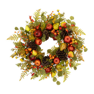 Northlight 26in Apples And Pears Unlit Wreath