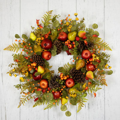 Northlight 26in Apples And Pears Unlit Wreath