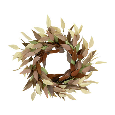 Northlight 22in Fall Foliage Leaf Unlit Wreath