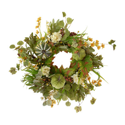 Northlight 24in Pumpkin Berry Twig Unlit Wreath