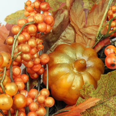 Northlight 22in Pumpkin And Berry Unlit Wreath