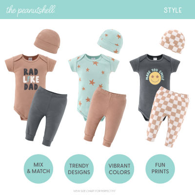 The Peanutshell 0-3m Skater Boy Baby Boys 16-pc. Baby Clothing Set