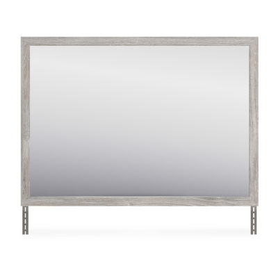 Signature Design by Ashley Vessalli 42" Bedroom Dresser Mirror in Light Gray