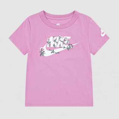 Nike Toddler Girls Crew Neck Short Sleeve Regular Fit Graphic T-Shirt