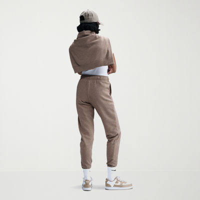 Nike Club Womens Drawstring Waist Cuffed Mid Rise Fleece Active Jogger Pant