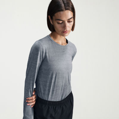 Nike Womens Crew Neck Long Sleeve Quick Dry Active T-Shirt