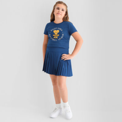 Xersion Woven Pleated Little & Big Girls Skort