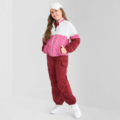 Xersion Little & Big Kid Girls High Rise Cinched Active Cargo Pant