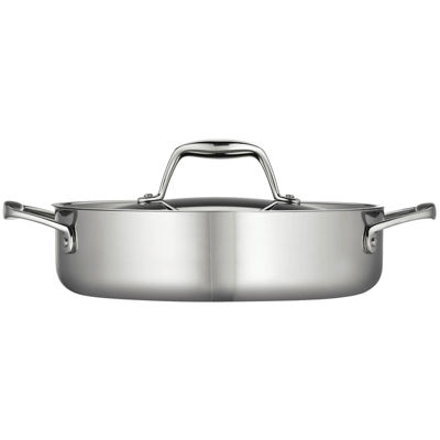 Tramontina Gourmet Tri-Ply Clad 18/10 Stainless Steel Induction-Ready Braiser with Lid