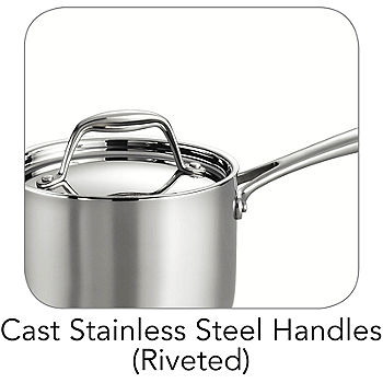 Tramontina Gourmet Tri-Ply Clad 3 qt Covered Sauce Pan - Stainless