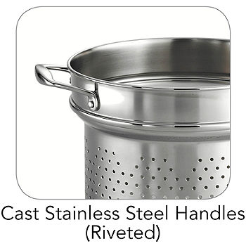 Tramontina Gourmet Stainless Steel 8 Quart Lock and Drain Stock Pot