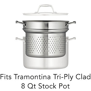 Tramontina 8 qt Style Gray Non Stick Covered Stock Pot