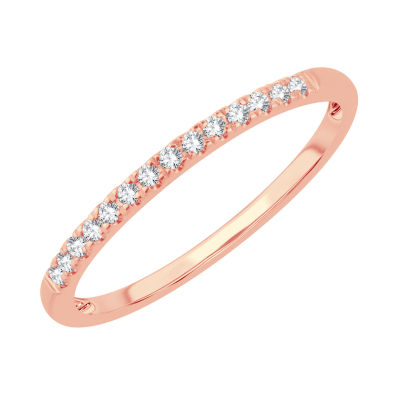 1/ CT. T.W. Natural White Diamond 10K Rose Gold Wedding Band