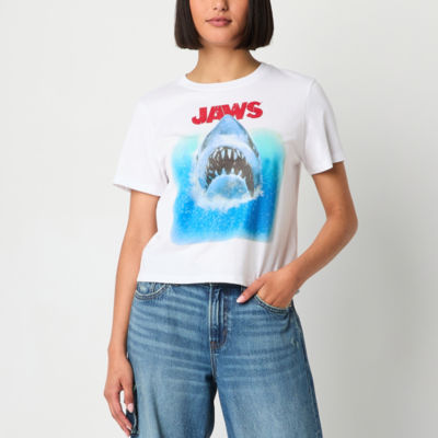 Juniors Jaws The Movie Baby Tee Womens Crew Neck Short Sleeve Graphic T-Shirt