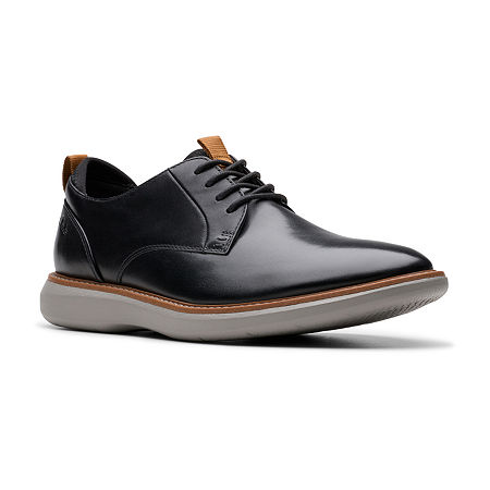 Clarks Brantin Plain Mens Closed Toe Oxford Shoes, 9 Wide, Black