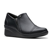 Clarks Womens Suttyn Walk Slip On Shoe Color Black JCPenney