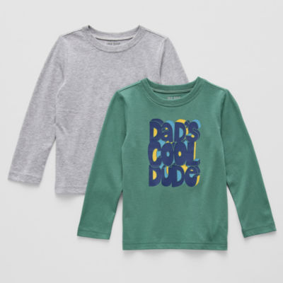 Okie Dokie Toddler & Little Boys 2-pc. Crew Neck Long Sleeve Graphic T-Shirt