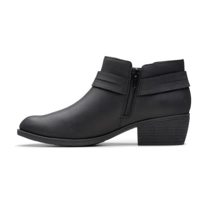 Clarks Womens Charlten Rae Stacked Heel Booties